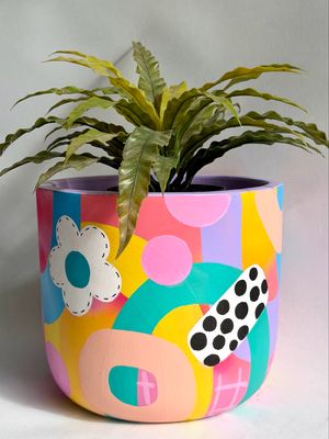 HAND PAINTED PLANTER - SMALL