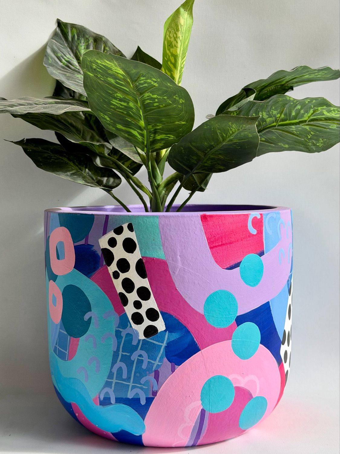 HAND PAINTED PLANTER - LARGE