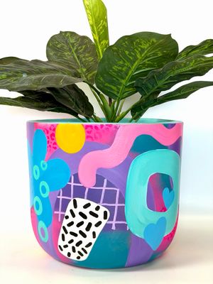 HAND PAINTED PLANTER - LARGE
