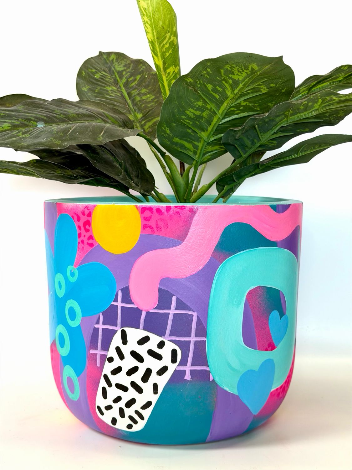 HAND PAINTED PLANTER - LARGE