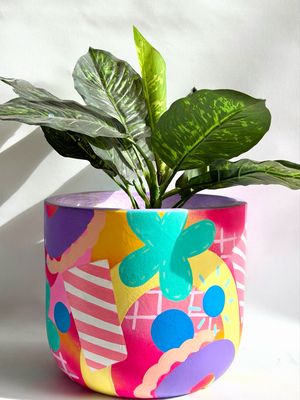 HAND PAINTED PLANTER - LARGE