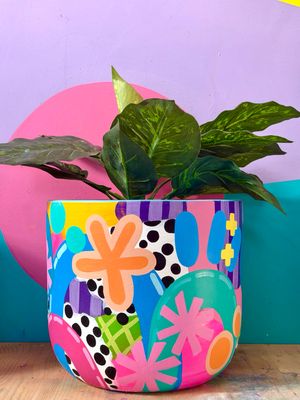 HAND PAINTED PLANTER - LARGE