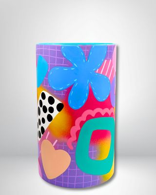Hand Painted Cylinder Vase