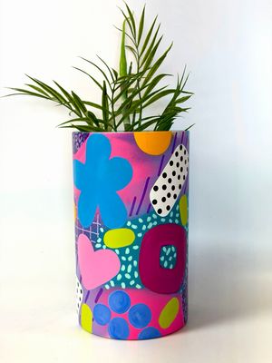 Hand Painted Cylinder Vase