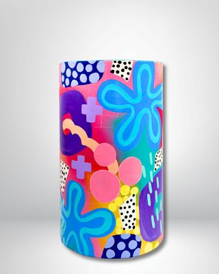 Hand Painted Cylinder Vase
