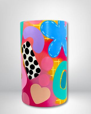 Hand Painted Cylinder Vase