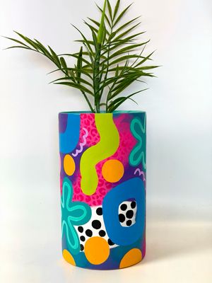 Hand Painted Cylinder Vase