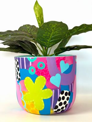HAND PAINTED PLANTER - LARGE