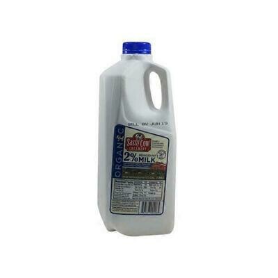 Organic 2% Milk (Half Gallon) - Sassy Cow Creamery