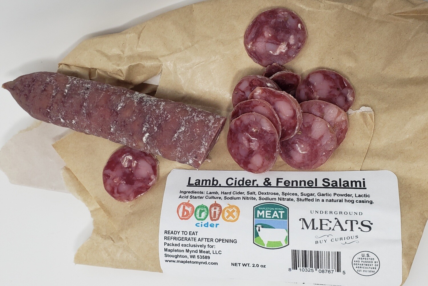 Lamb Cider and Fennel Salami - Mapleton Mynd