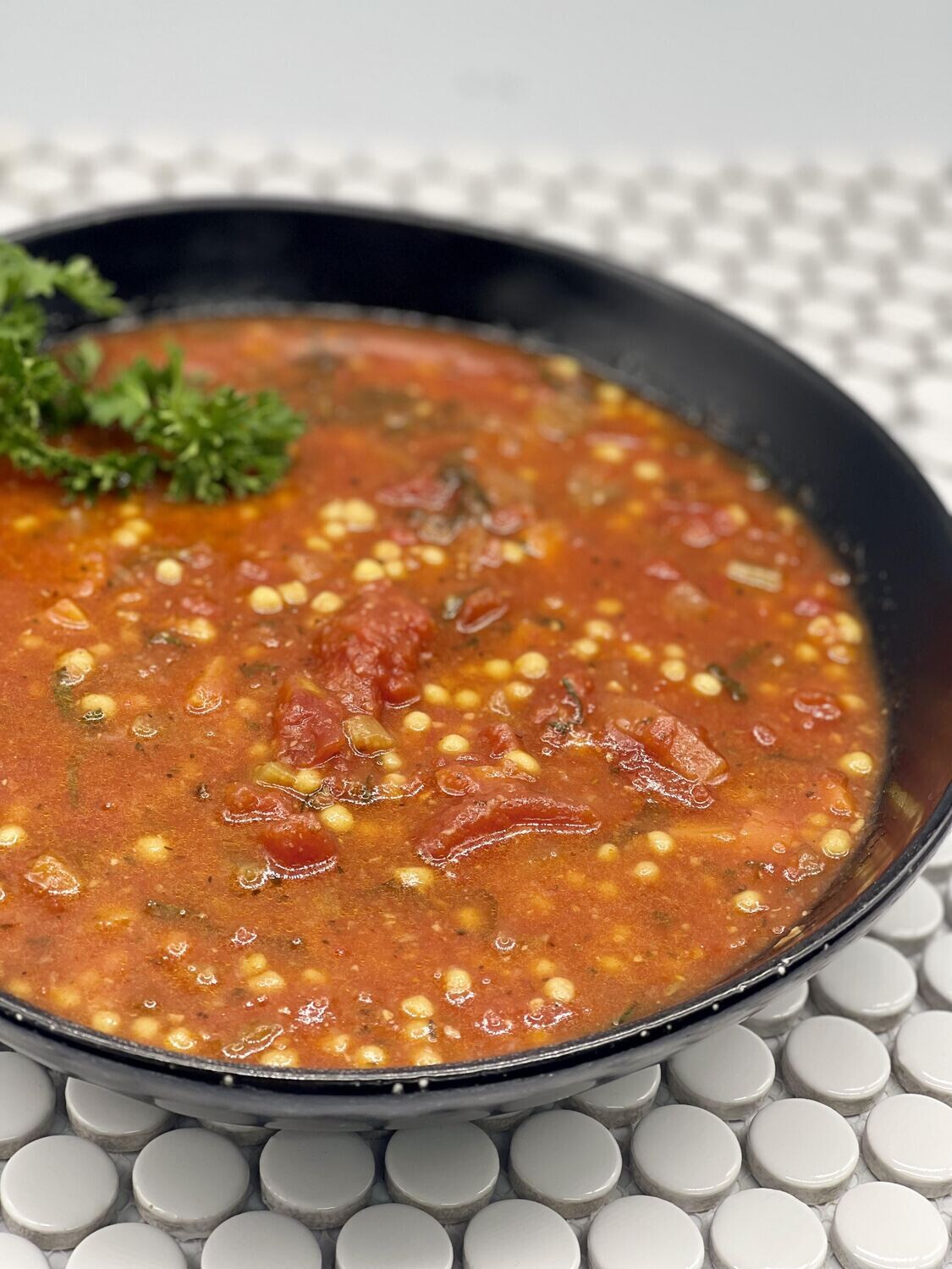 Tomato, Basil w/ Pearl Pasta Soup - Marigold Kitchen