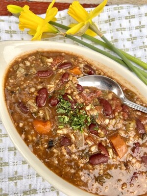 Red Bean, Rice, and Okra Soup - Marigold Kitchen