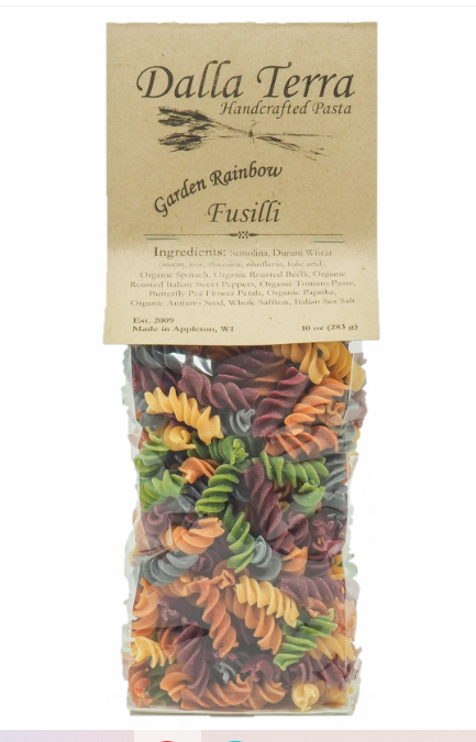 Dried Pasta, Choose Variety: Garden Rainbow Fusilli