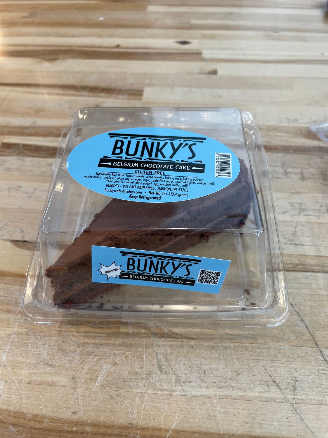 Cake Slice (gluten free), Choose Flavor: Belgium Chocolate Cake