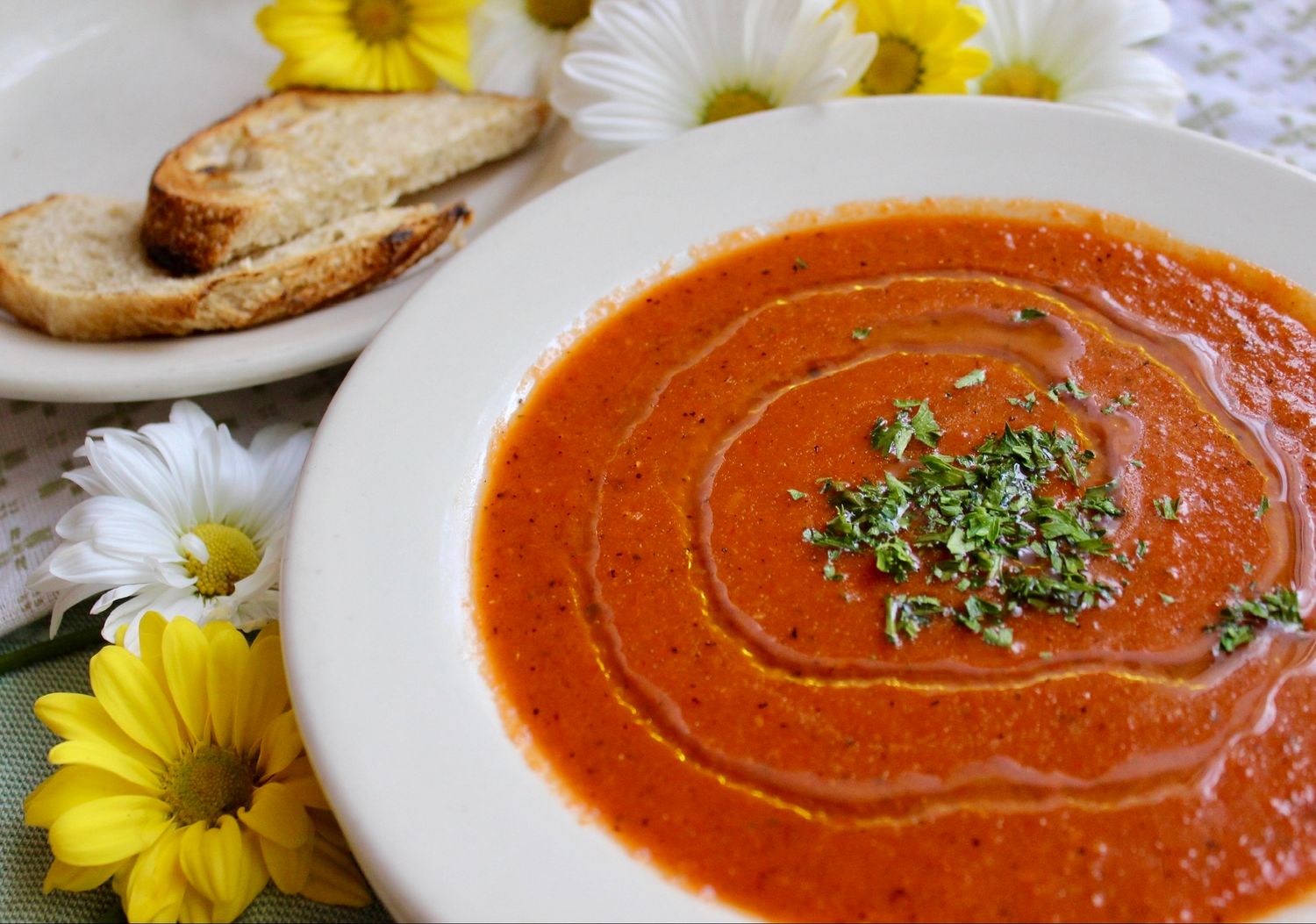 Soups by Marigold Kitchen, Choose Type of Soup: Heirloom Tomato and Basil Gazpacho