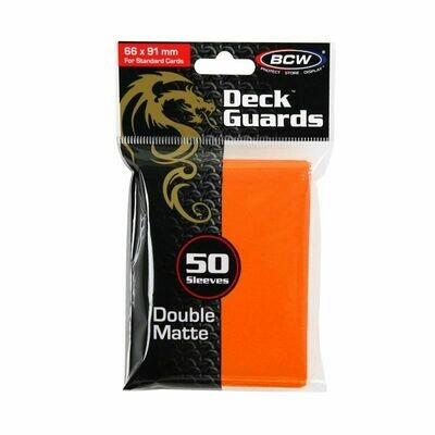 BCW Deck Guards Double Matte Orange Sleeves