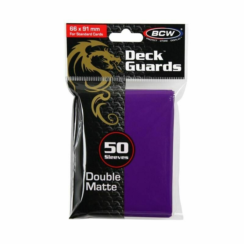 BCW Deck Guards Double Matte Purple Sleeves