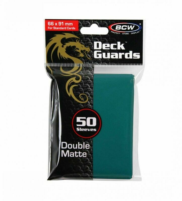 BCW Deck Guards Double Matte Teal Sleeves