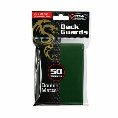 BCW Deck Guards Double Matte Green