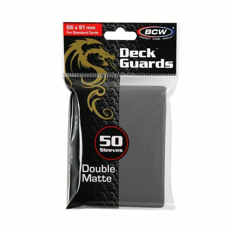 BCW Deck Guards Double Matte Gray Sleeves