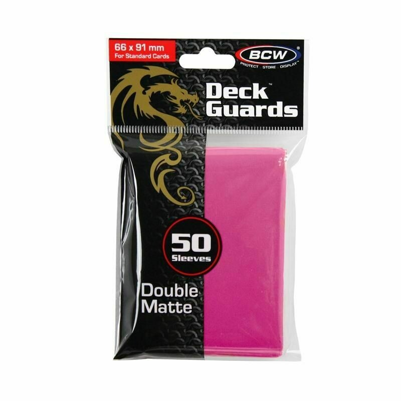 BCW Deck Guards Double Matte Pink Sleeves
