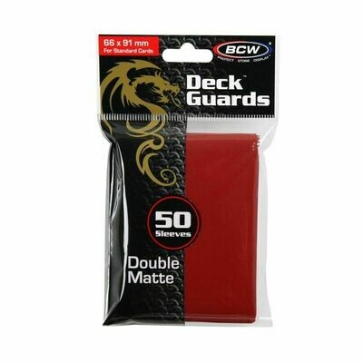 BCW Deck Guards Double Matte Red