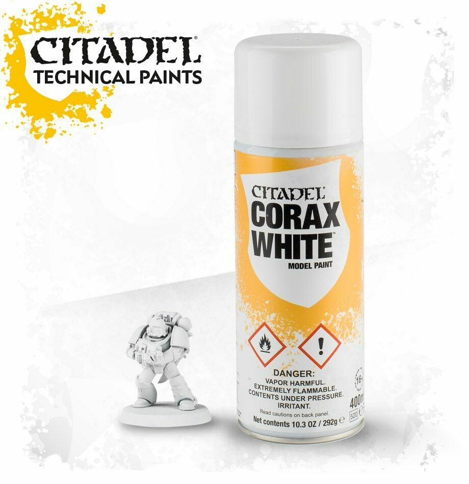 Citadel Corax White Primer  Online Board Game Store - Atomic Games