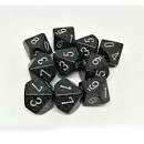 CHX 25118 Speckled Ninja/silver Set of 10 D10 dice 