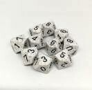 CHX 25111 Speckled Artic Camo/black Set of 10 D10 dice CHX 25111 Speckled Artic Camo/black Set of 10 D10 dice