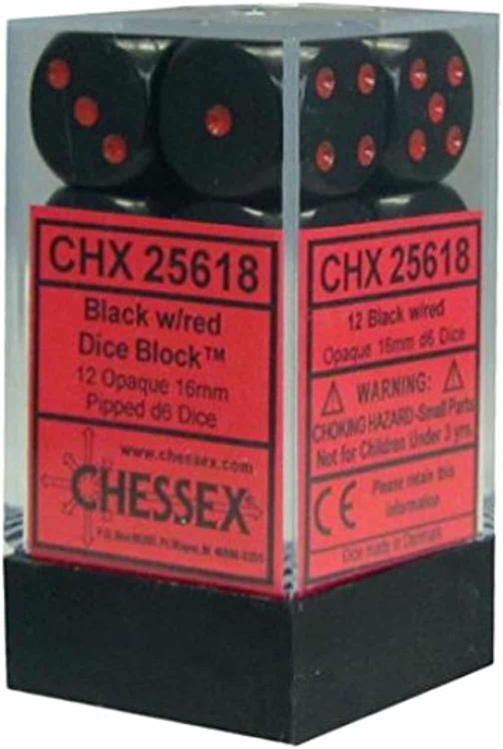 Dice CHX 25618 black/red Dice CHX 25618 black/red