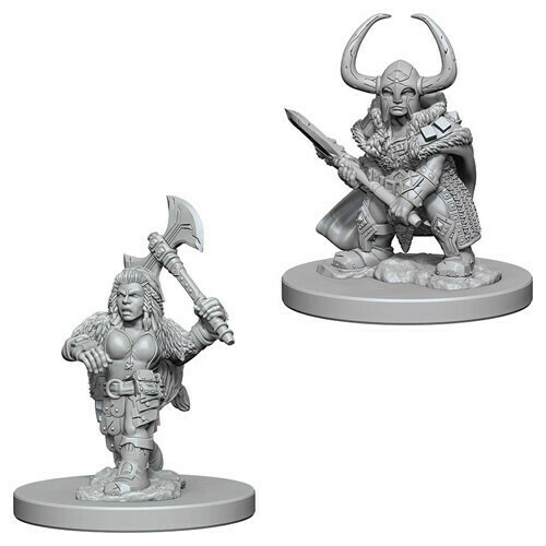 D&amp;D Miniatures Dwarf Female Barbarian