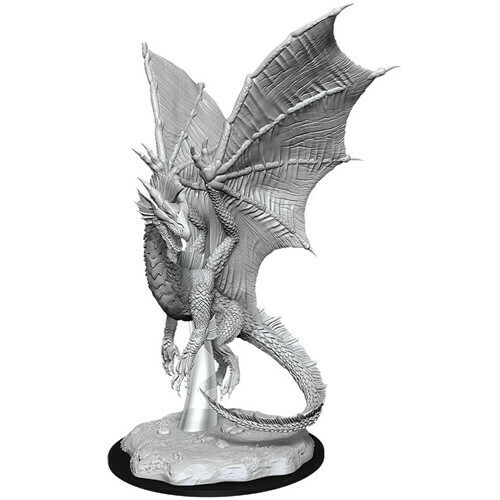 D&amp;D Miniatures Young Silver Dragon