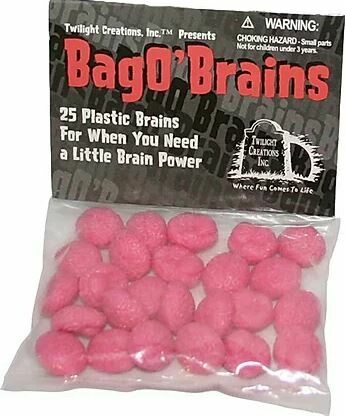 Zombies Bag O Brains Pink