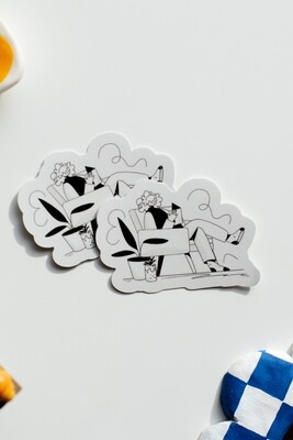 Reading Chair Sticker
