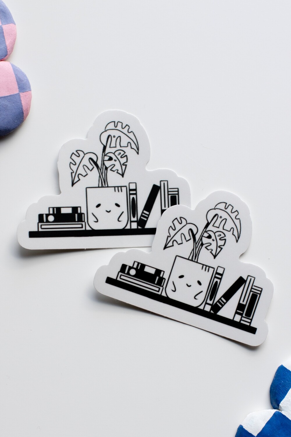 Monstera Bookshelf Sticker