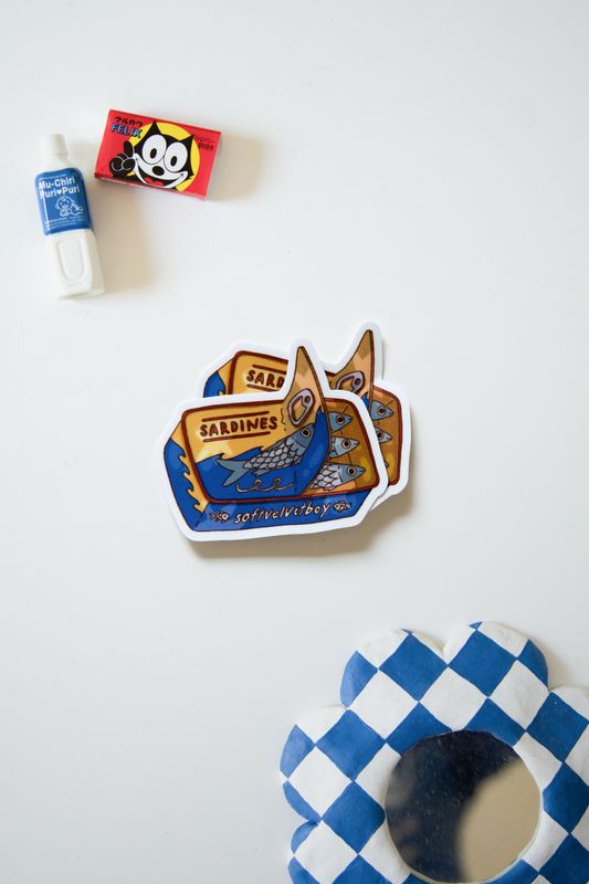 sardine can Sticker