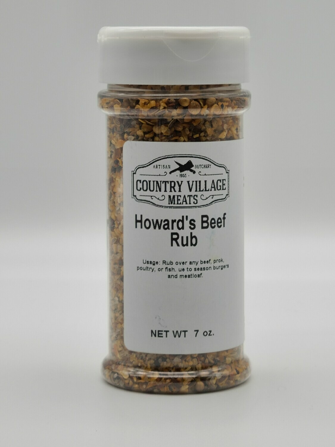 Country Village Meats - Howard's Beef Rub 7 oz. Country Village Meats - Howard's Beef Rub 7 oz.