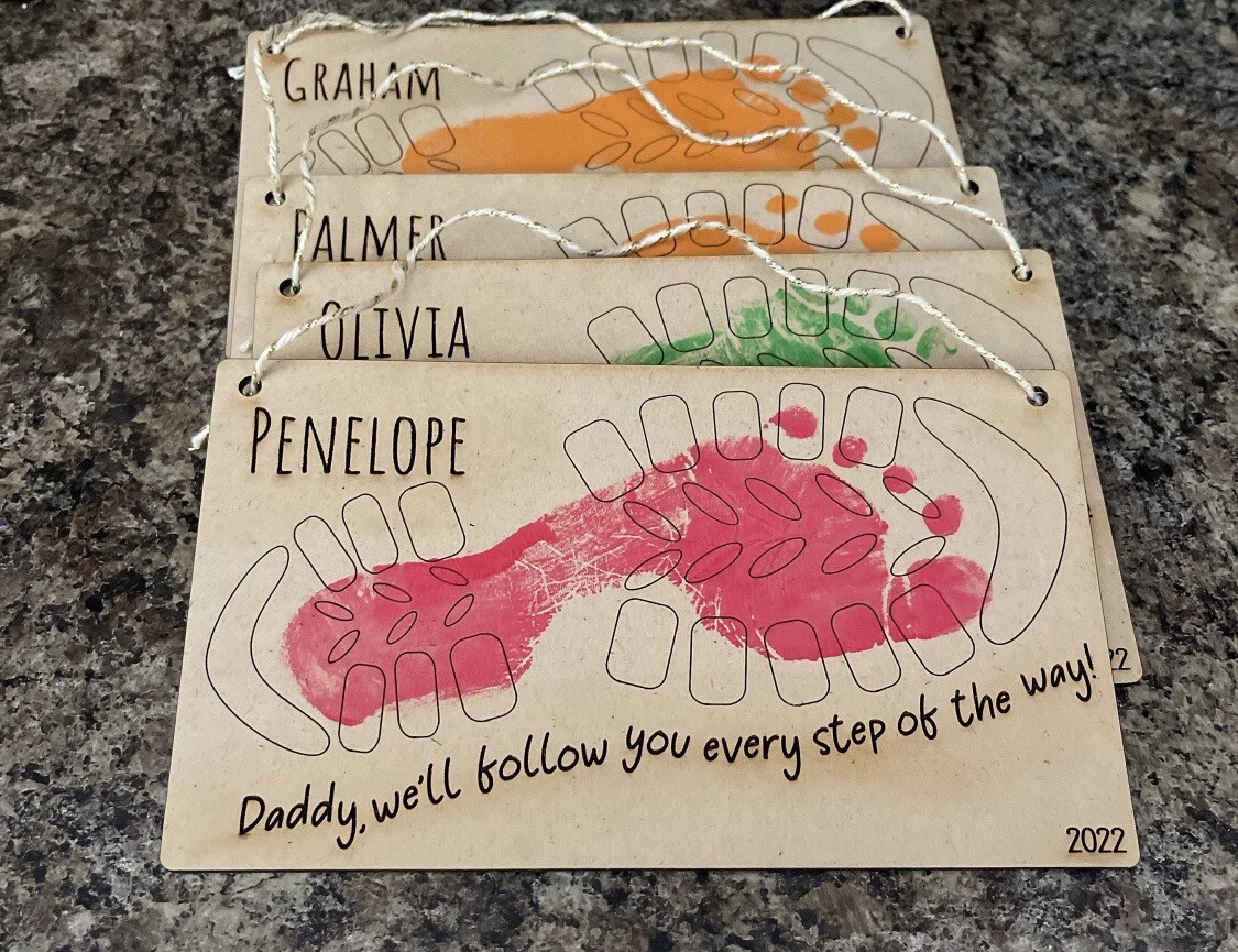 Daddy Foot Print Sign