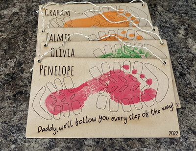 Daddy Foot Print Sign