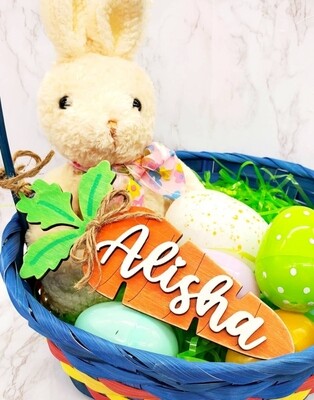 Custom Easter Carrot gift tag