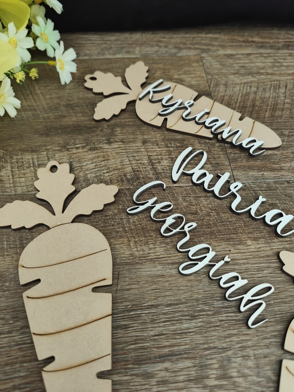 Custom Easter Carrot gift tag