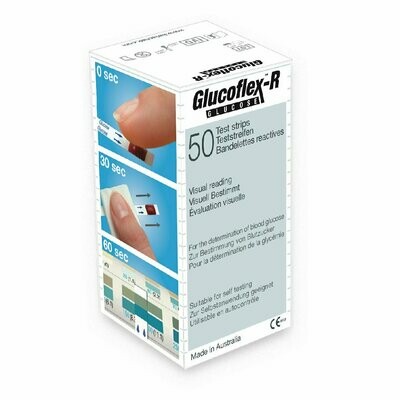 GlucoFlex-R Blood Glucose Test Strips (50)