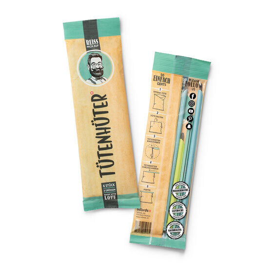 Tütenhüter 6er Set türkis