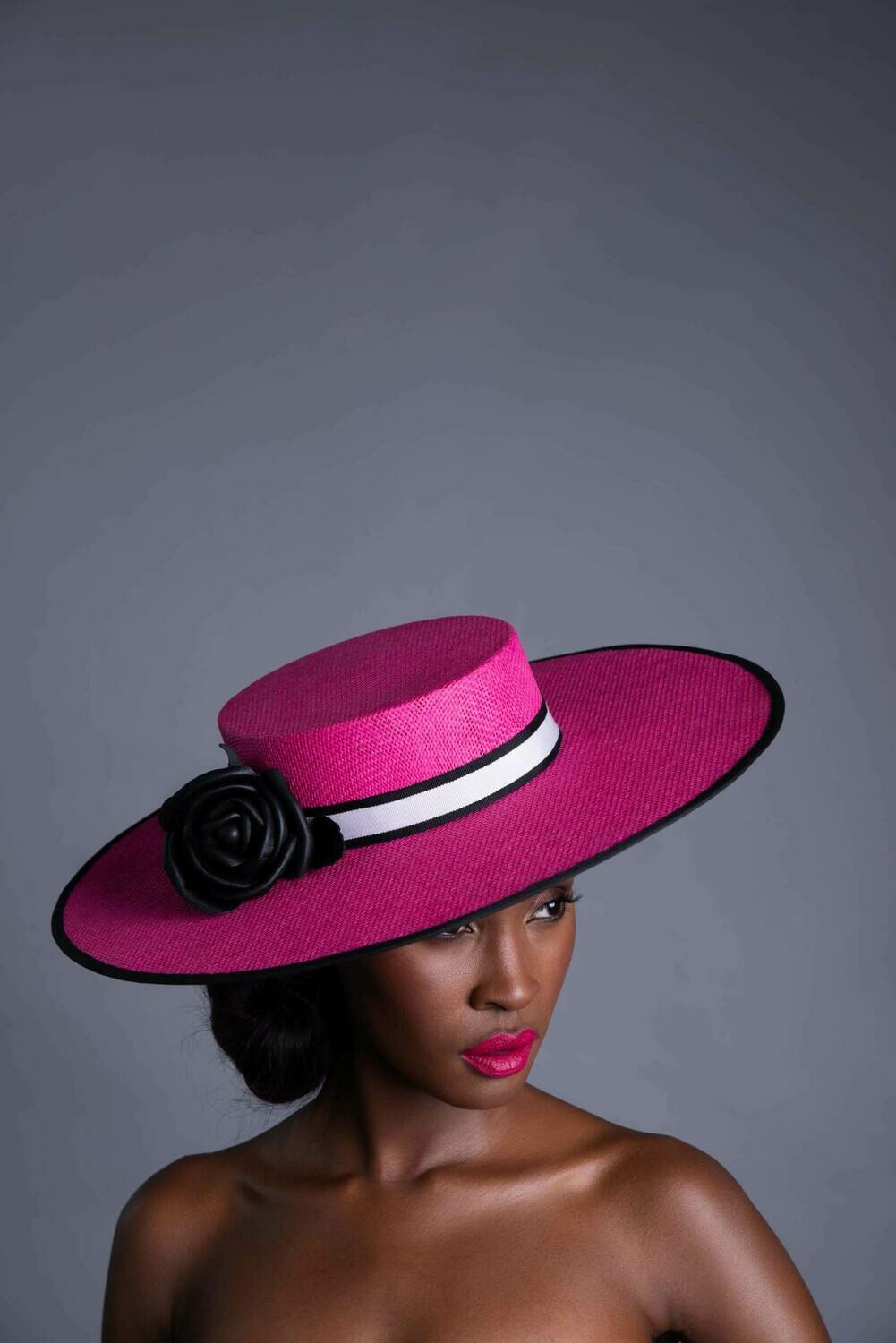 Pink Boater Hat