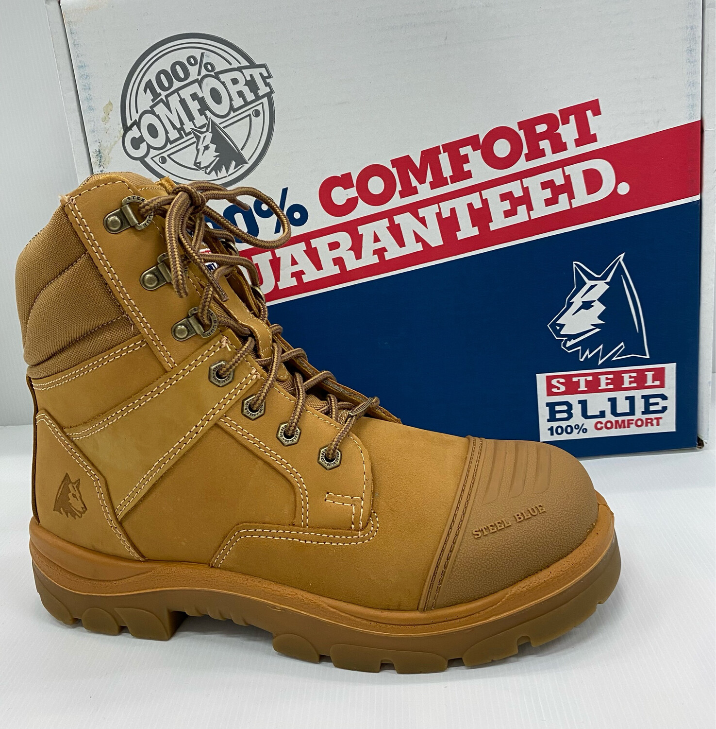 Steel Blue- Wheat, Southern Cross, Zip, Bump Toe