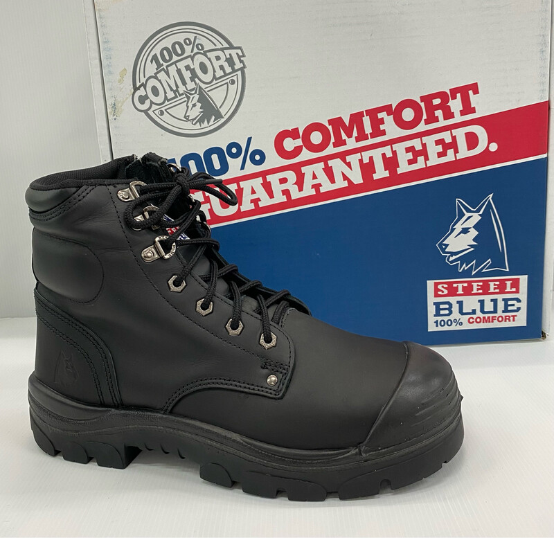 Steel Blue- Argile, Black, Zip, Bump Toe