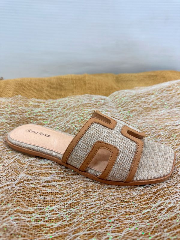 Diana Ferrari- Steevi, Natural/Dk Tan