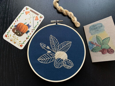 Walnut Tree Embroidery Kit - Autumn