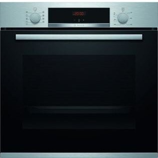 Horno Bosch HBA512ES0, cero INOX/Cristal Negro,Guía telescópica
