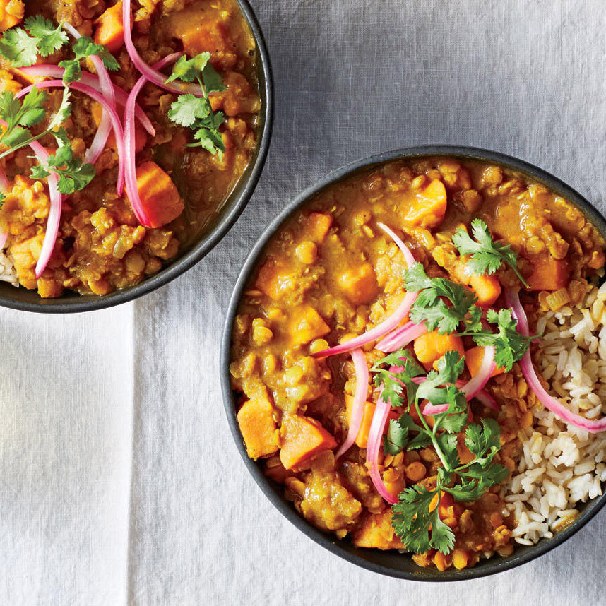 Frozen Curry with Sweet Potatoes, Lentil & Spinach